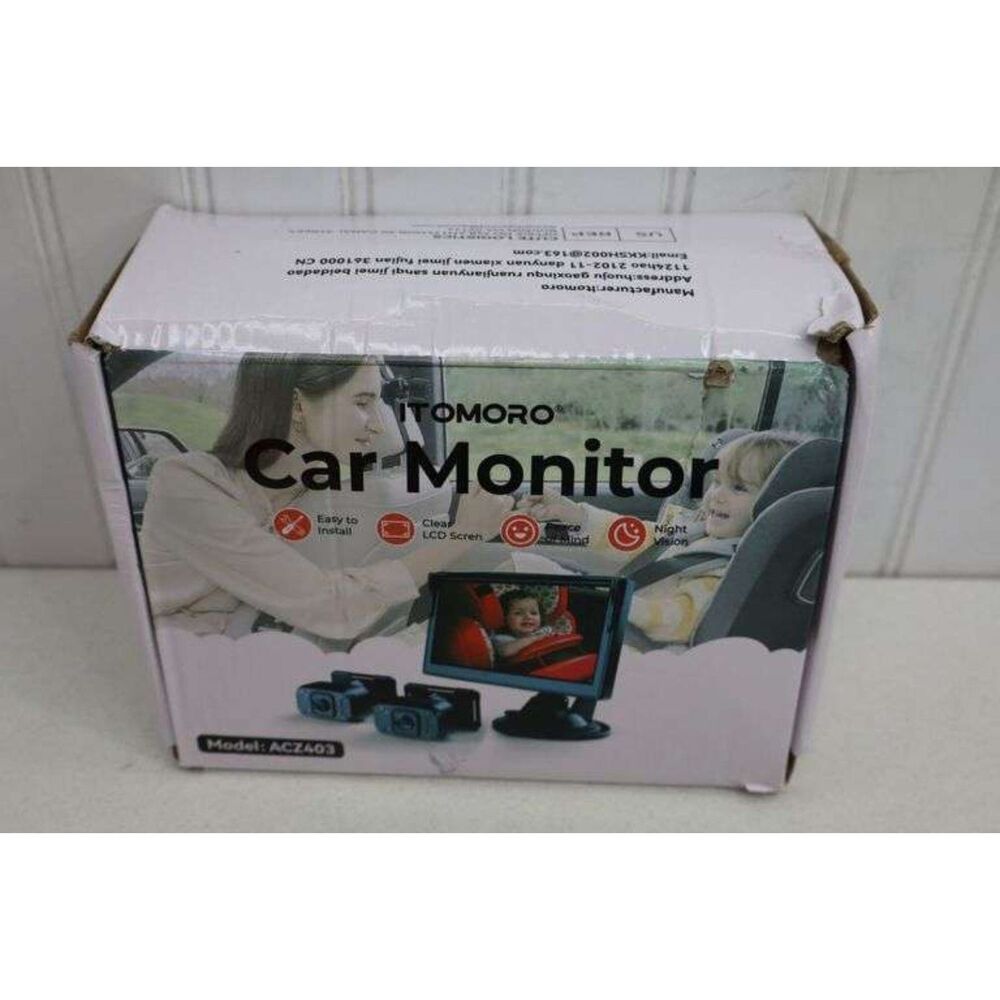 NEW Itomoro ACZ403 dual channel Car Video Monitor System with LCD Screen,